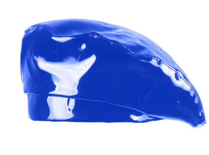 PU Mirror Leather Beret Hat for Flight Attendant
