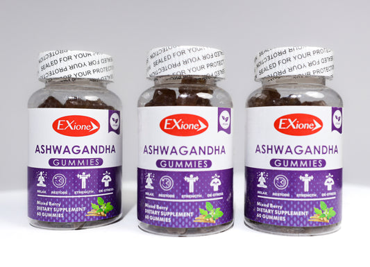 3 Bottles Of Ashwagandha For Stress Relief