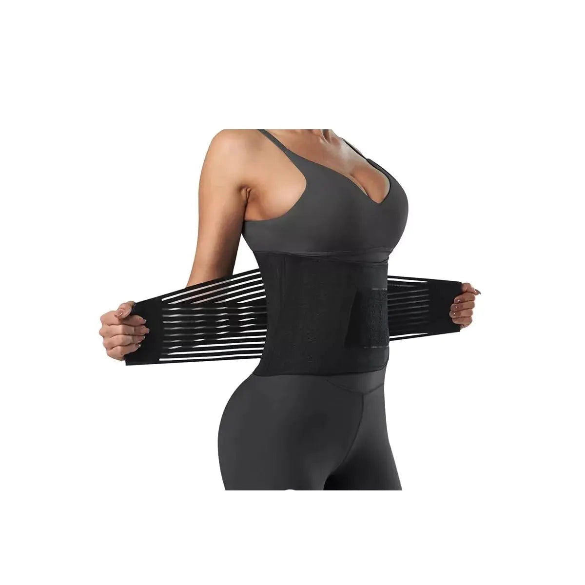 Velocity.Fitness Waist Trainer for Women - Waist Cincher Slimmer & Trimmer - Body Shaper - Snug Fit - BUY ONE SIZE UP (Small) Black