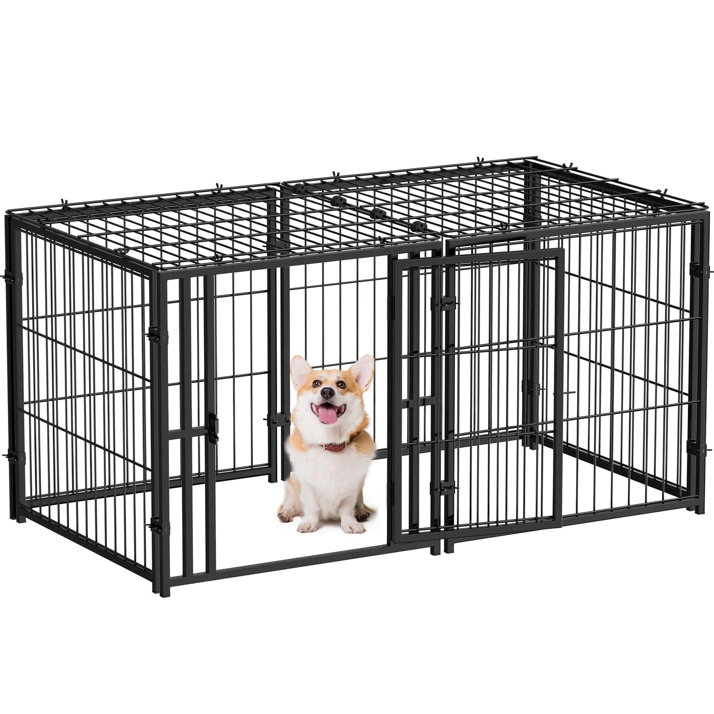 Mr IRONSTONE Dog Crate Small Dog Kennel Dog House Indoor Dog Cage for Small Medium Large Dogs Puppy Dog Playpen Pet Cage 24" H x 48" L
