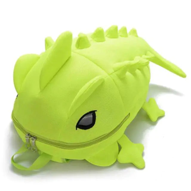 Chameleon Cartoon Women's School Backpack for Teens
