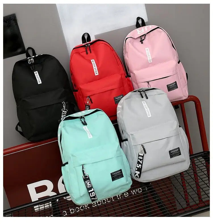 Large-Capacity Canvas Backpack for Students and Travel