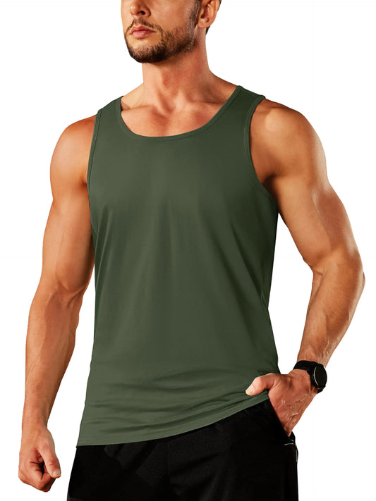 TACVASEN Cotton Tank Top for Men Workout Sleevelees Shirts