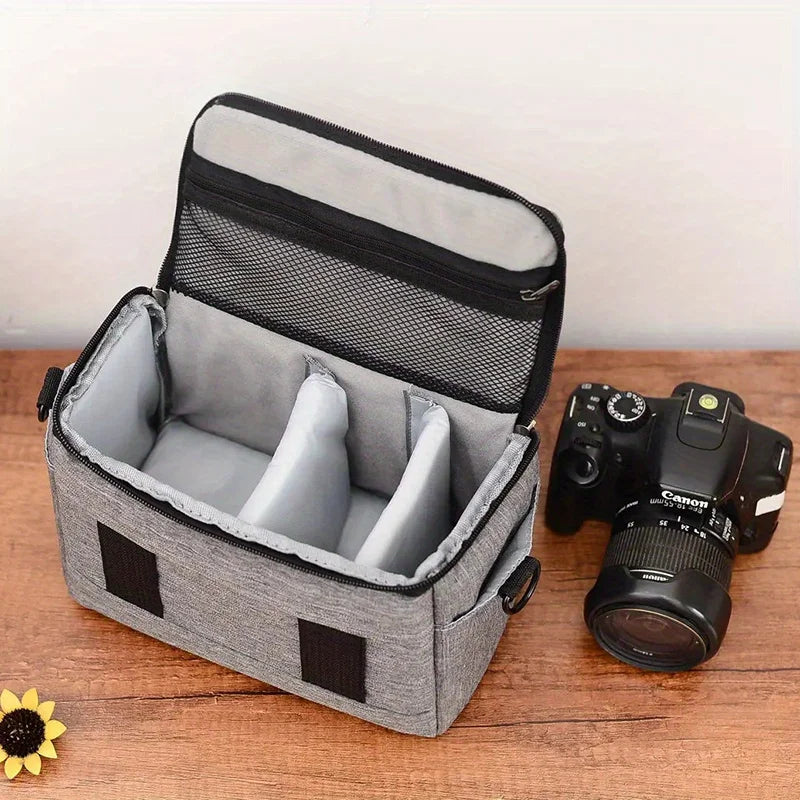 1pc SLR Camera Bag Fashion Polyester Shoulder Bag Camera Case Pouch Bag Convenient Waterproof Photography Photo Bag