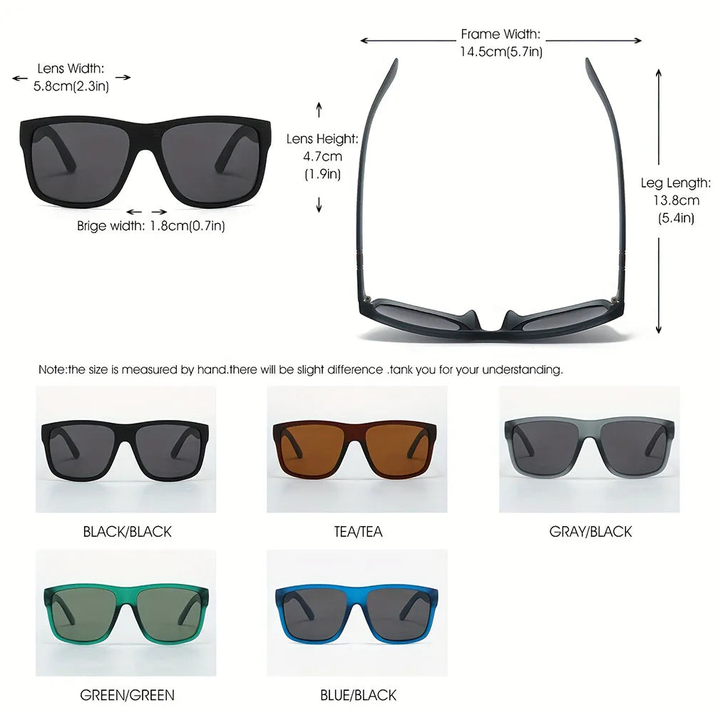 2PCS Polarized Sunglasses Brand Designer Vintage Sunglasses