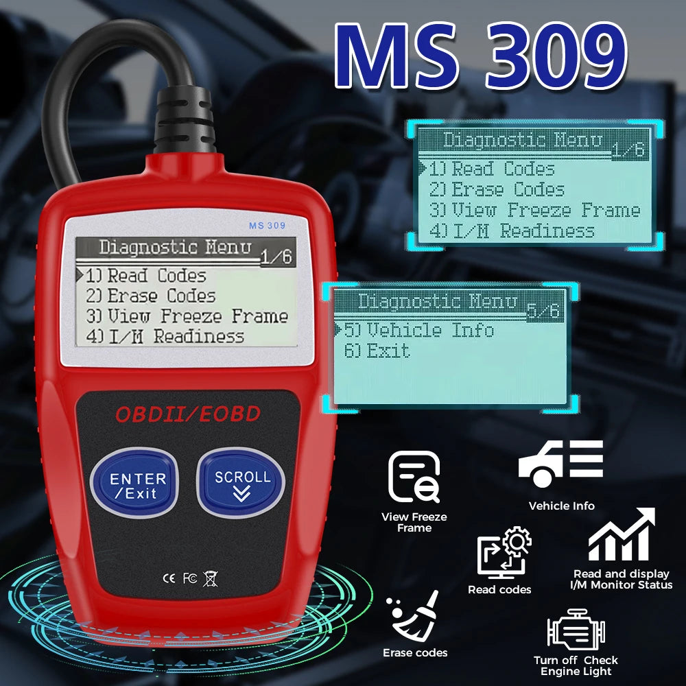 Car Diagnostic Tools Universal Version Fault Code Clear OBD 2 Scanner OBD2 Code Reader
