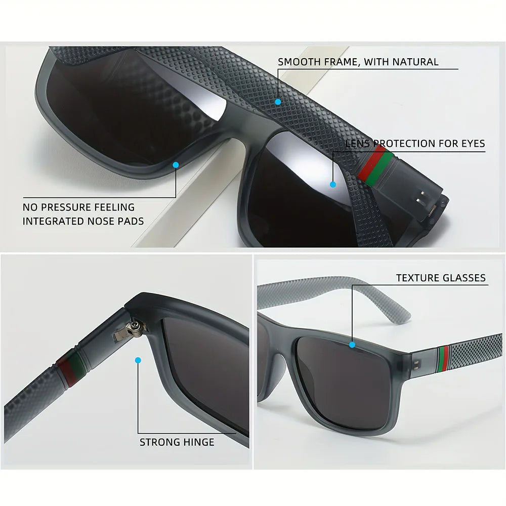 2PCS Polarized Sunglasses Brand Designer Vintage Sunglasses