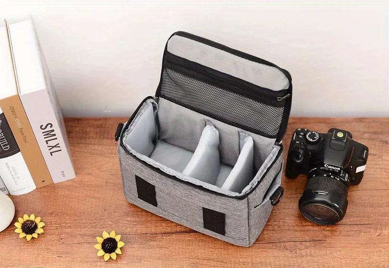1pc SLR Camera Bag Fashion Polyester Shoulder Bag Camera Case Pouch Bag Convenient Waterproof Photography Photo Bag