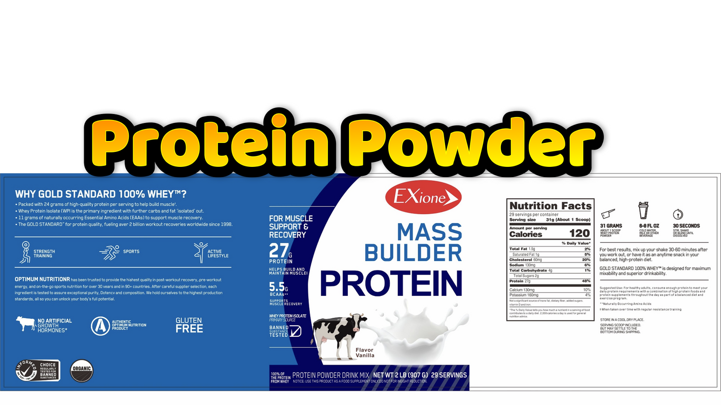 Exione Vanilla Mass Builder Protein Powder