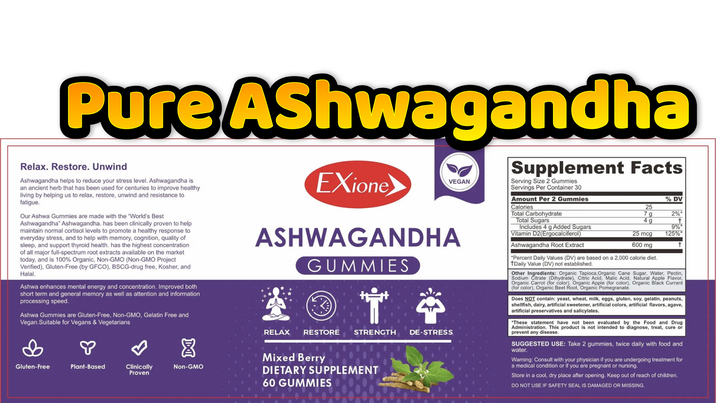 Exione Ashwagandha for stress relief