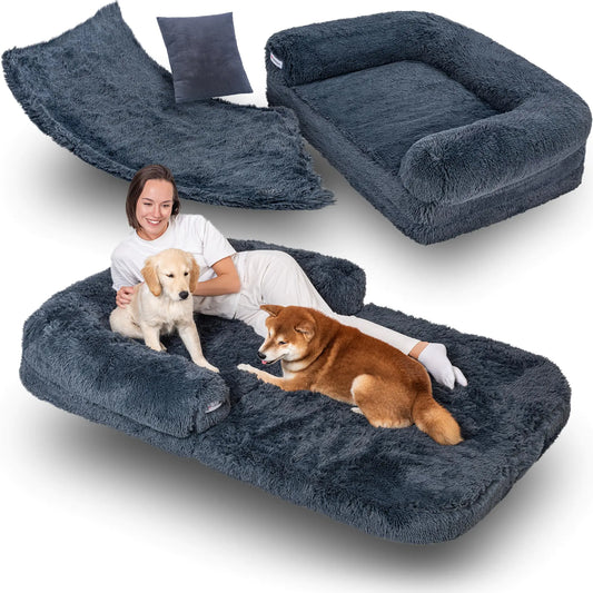 Foldable Human Dog Bed for Adults Giant Dog Couch Bed