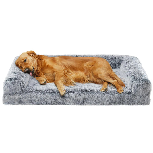 DEBANG HOME Orthopedic Dog Bed for Medium Dogs Breeds Dog Sofa Beds with PillowHigh Density Egg Crate Foam