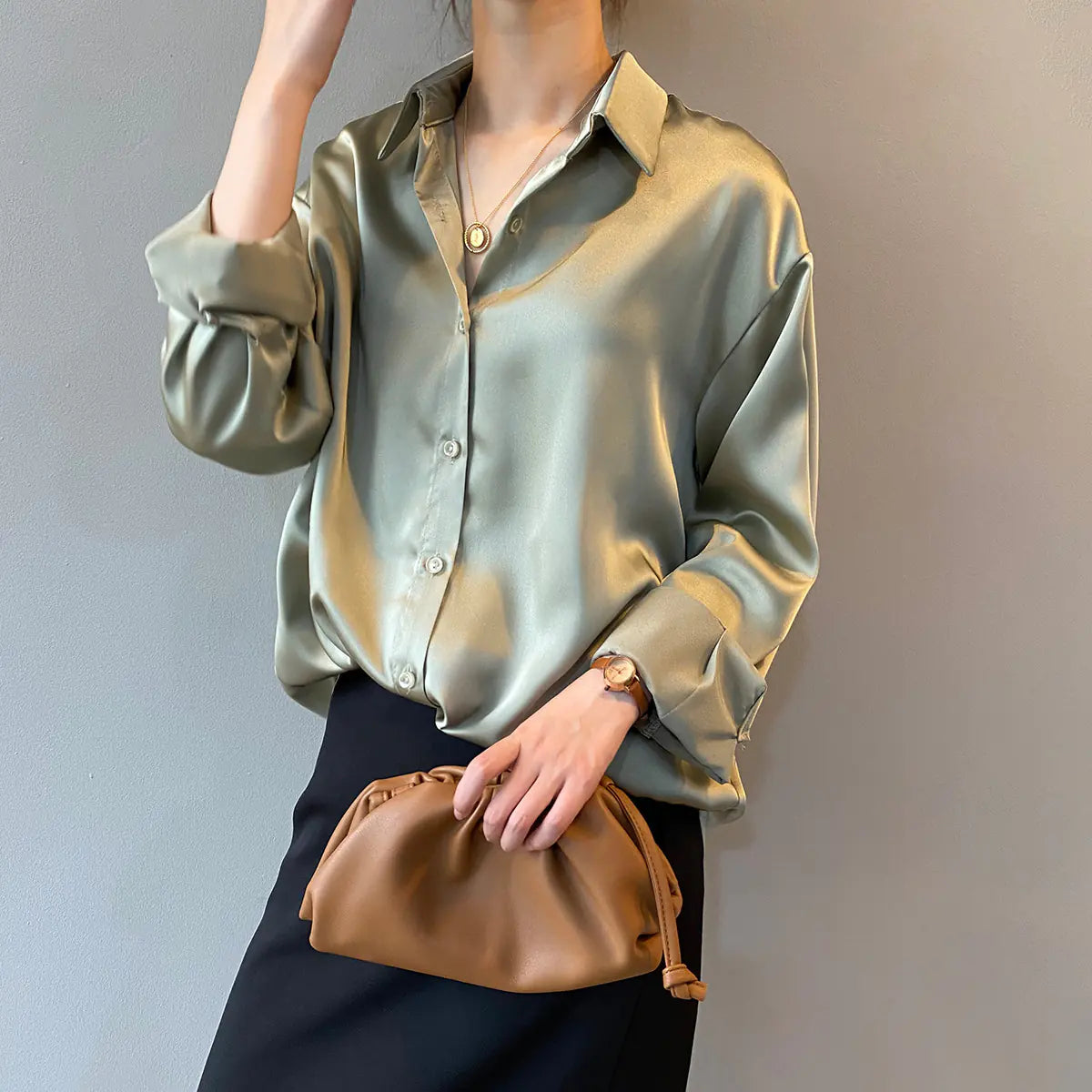 2020 Autumn Korean Style Loose Long Sleeve Shirt