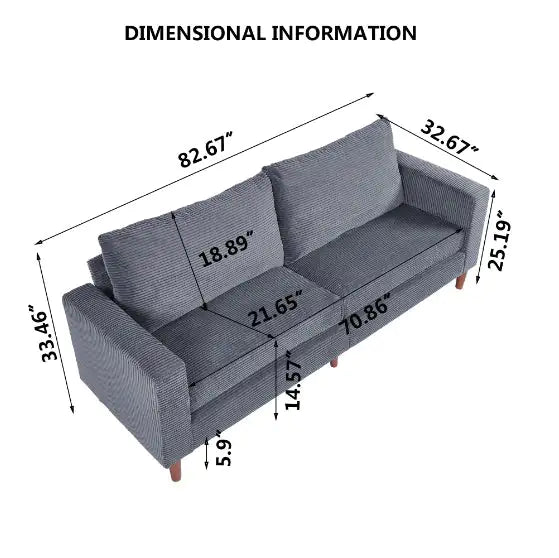 Grey Linen Sofa