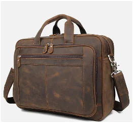Genuine Leather Executive Briefcase for 15.6" Laptops