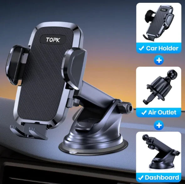 Car Rotating Air Vent Phone Holder with Hook