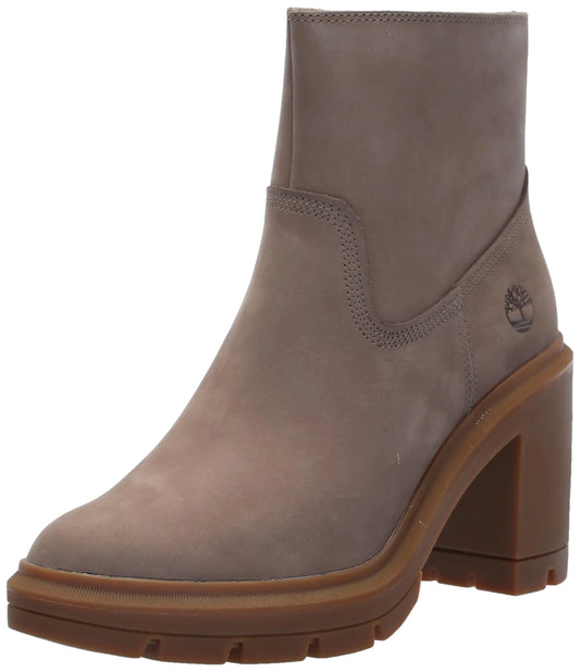 Timberland Womens Allington Heights Mid Zip Up Fashion Boot Taupe Nubuck 8 Wide