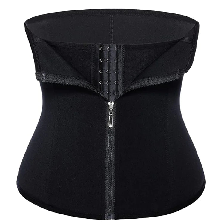 Hot-selling zipper three-breasted belt neoprene corset body burst SWEAT fitness postpartum body girdle