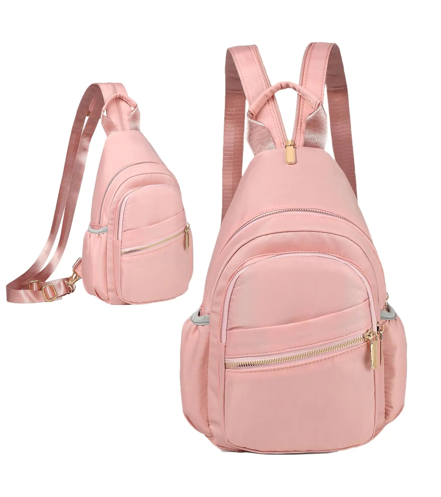 Xsecnua Small Crossbody Sling Bag for Women Mini Backpack Sling Backpack Convertible Chest Bag for Travel Daypack