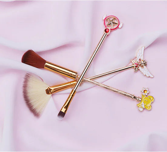 Sakura Anime Makeup Brush Set - 6 Brushes for Beginners