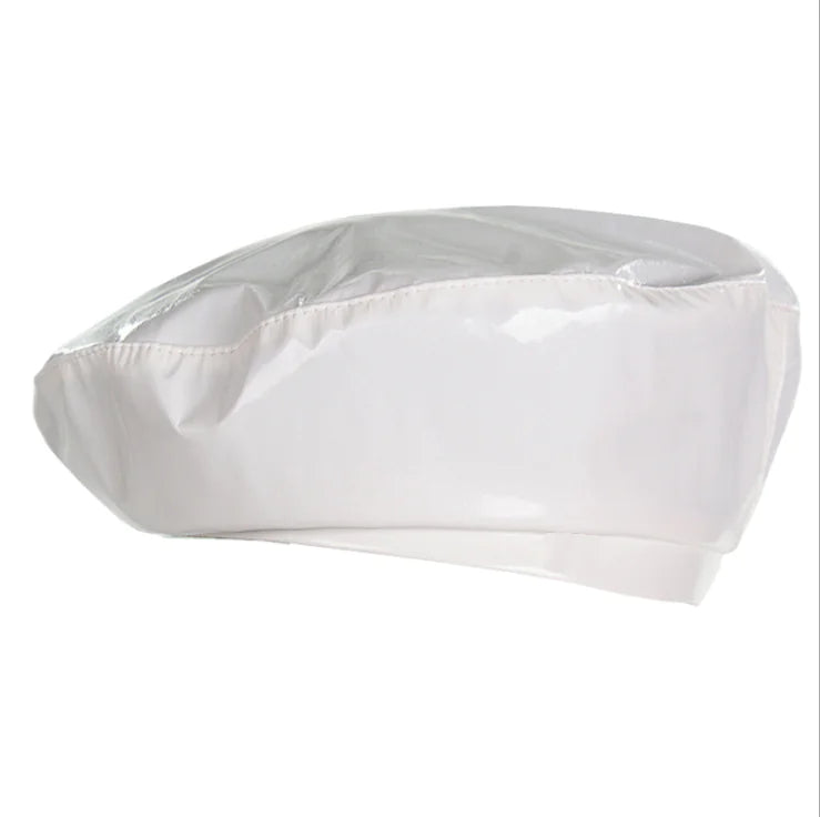 PU Mirror Leather Beret Hat for Flight Attendant