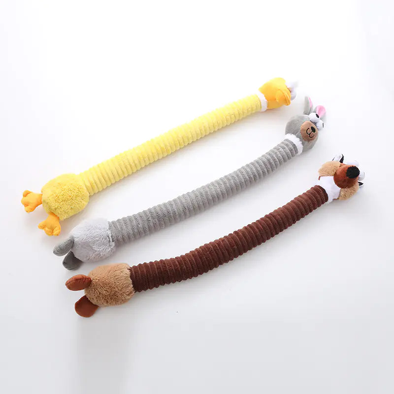 Interactive Plush Long Neck Dog Toy for Chewing