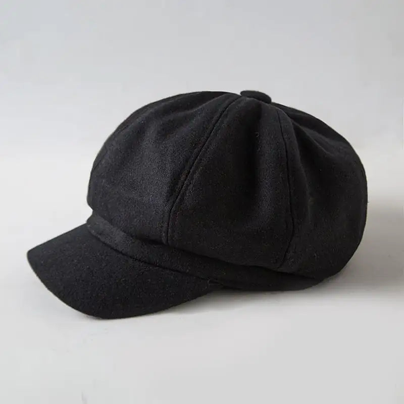Versatile Woolen Octagonal Beret Hat