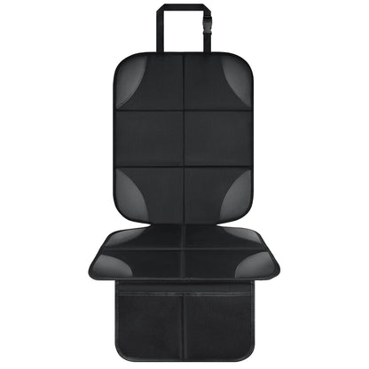 Musclez Baby Car Seat Protectors for Child Car Seat Baby Car Seat Cover Waterproof 600D Fabric Padding Non-Slip Backing 2 Mesh Pockets Carseat Protector for Travel Vehicles Baby Pets (Black-1pcs)