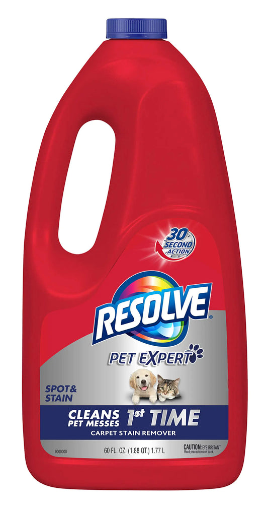 Resolve Car and Pet Expert Carpet Spot & Stain Remover Spray Refill Pet Stain and Odor Remover Carpet Cleaner 60 Oz