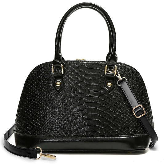 MYHOZEE Crossbody Purses for Women Leather Dome Satchel Bags Top Handle Shoulder Purse Ladies Handbags