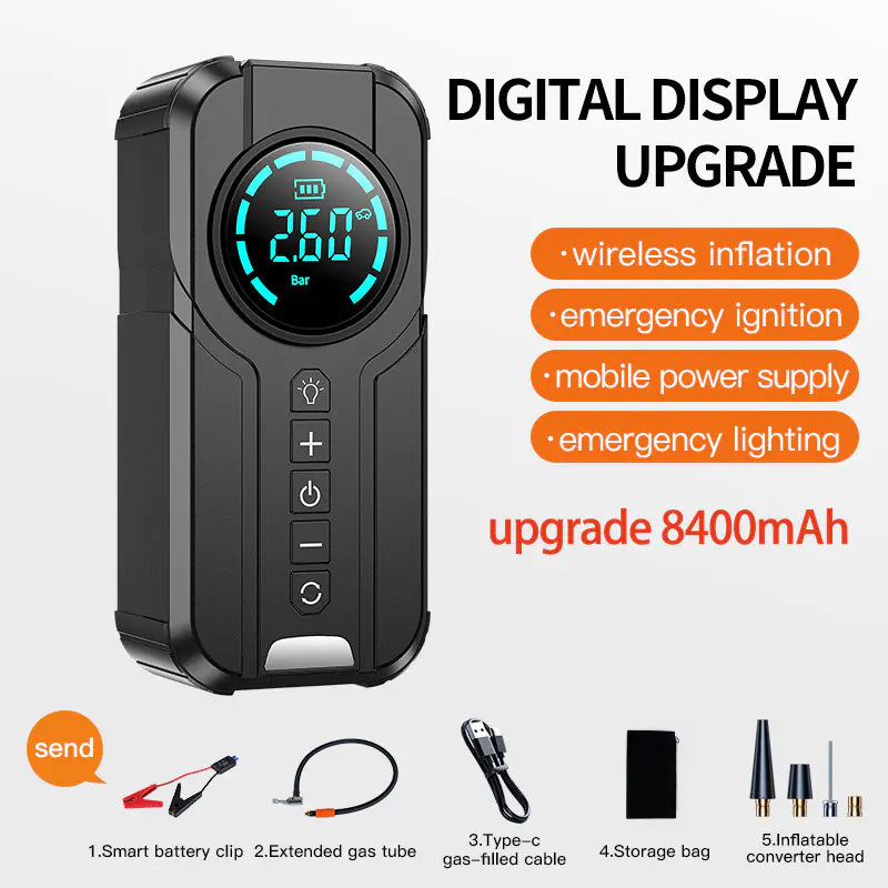 Multifunctional Portable Jump Starter and Air Pump