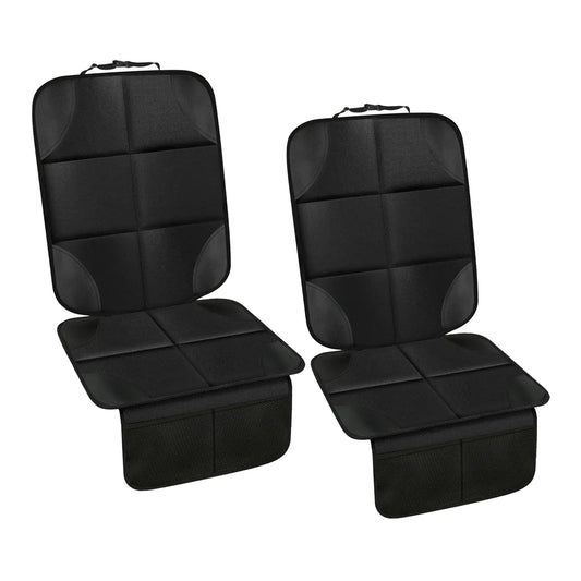 PandaEar 2 Pack Car Seat Protector for Child Baby Waterproof Car Seat Cover with Non-Slip Insert 600D Fabric CarSeat Mat with Thickest Padding & Mesh Pockets