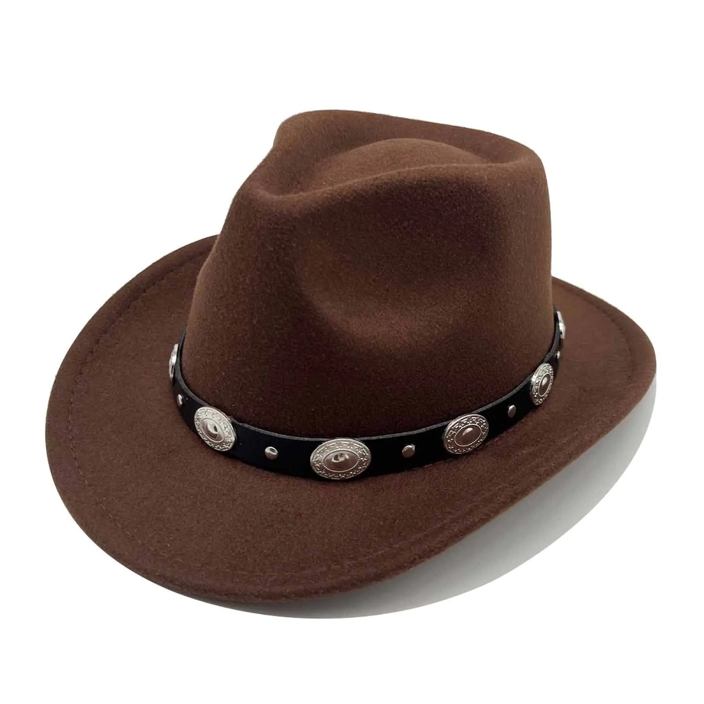 Kids Cowboy Hat for Boys Girls Western Cowgirl Hat with Buckle Belt Wide Brim Fedora Hat Dress Up Costume