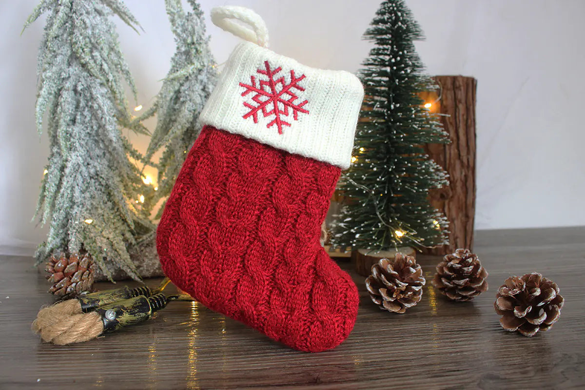 Knitted Christmas Letter Socks
