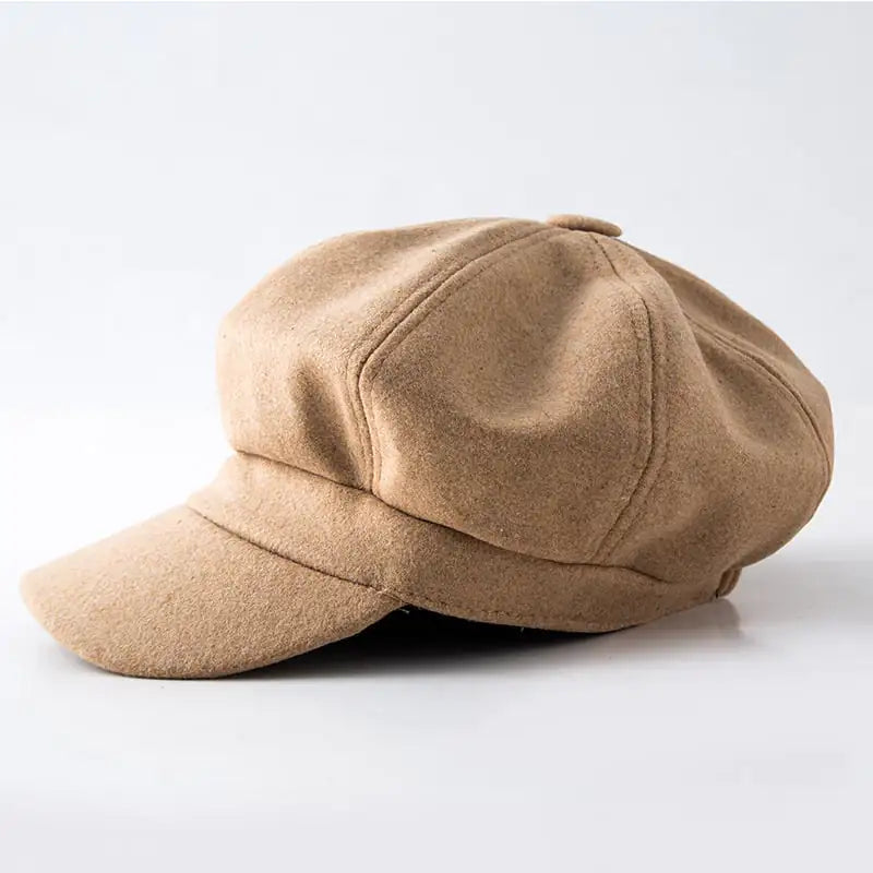 Versatile Woolen Octagonal Beret Hat