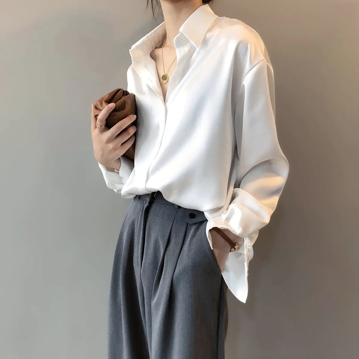 2020 Autumn Korean Style Loose Long Sleeve Shirt