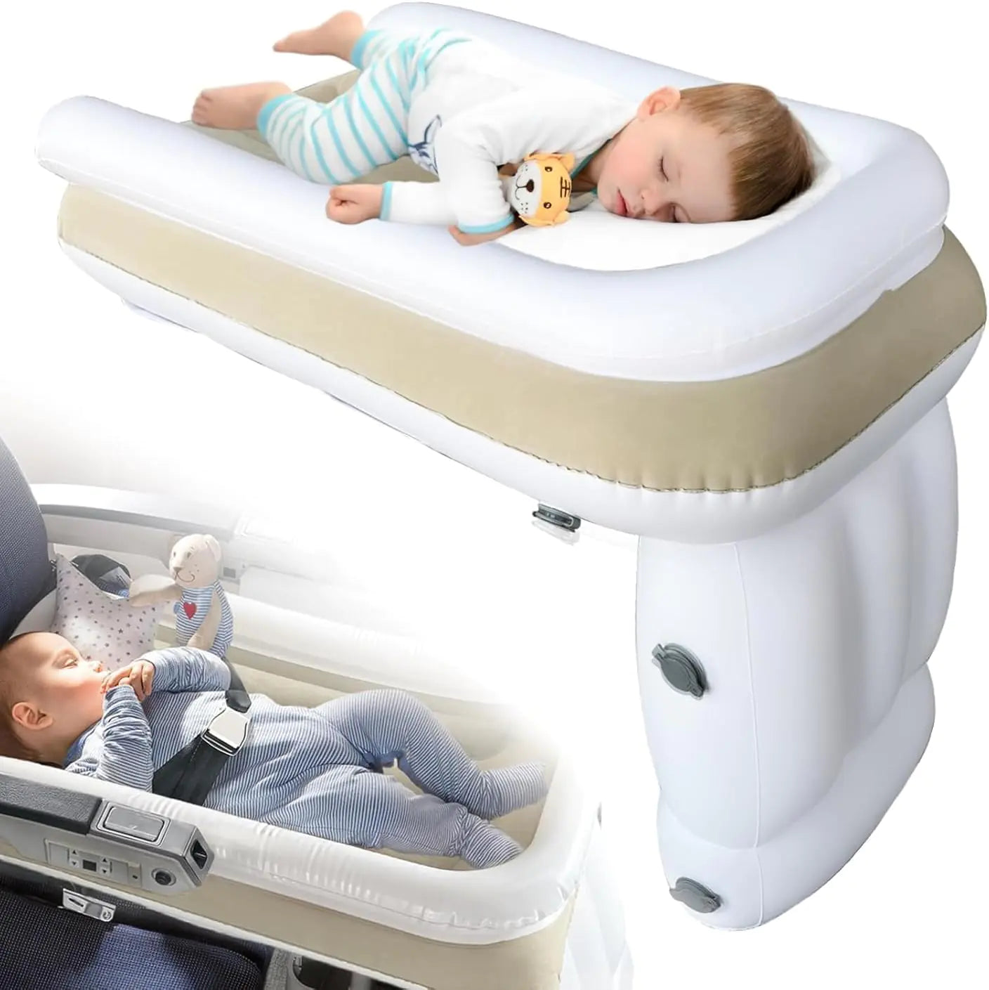 JUANWAN Bed Toddler Travel Bed - Airplane Bed Airplane Seat Extender Toddler Bed Belt Toddler Travel Bed for Train Airplane Car