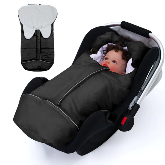Winter Car Seat Cover Baby Infant Car Seat Footmuff with Adjustable Hood Waterproof Bunting Bag for Boys Girls Warm Stroller Wraps Baby Carrier Swaddle Blanket for Newborn Shower