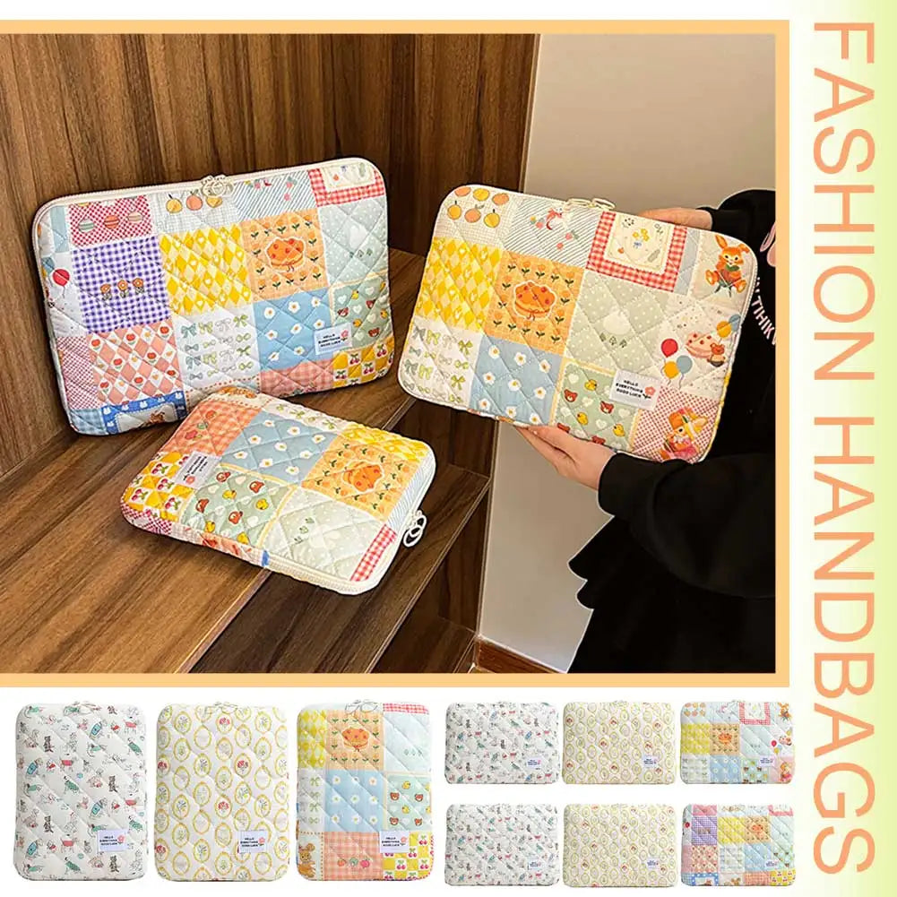 11/13/15 In Laptop Carrying Case Shockproof Padded Laptop Case Quilted Laptop Protective Bag for School Work Business