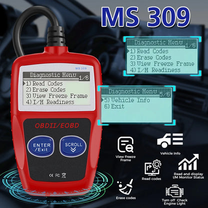 Car Diagnostic Tools Universal Version Fault Code Clear OBD 2 Scanner OBD2 Code Reader