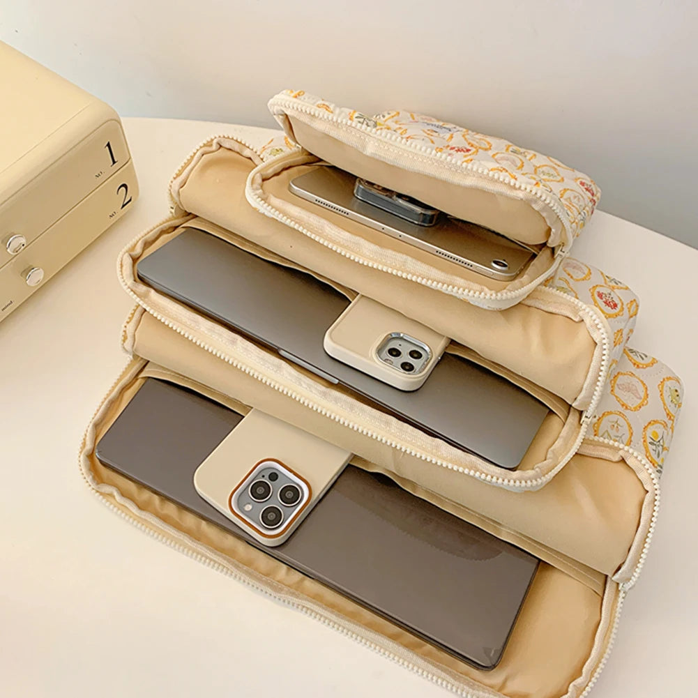 11/13/15 In Laptop Carrying Case Shockproof Padded Laptop Case Quilted Laptop Protective Bag for School Work Business