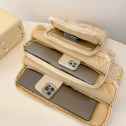 11/13/15 In Laptop Carrying Case Shockproof Padded Laptop Case Quilted Laptop Protective Bag for School Work Business