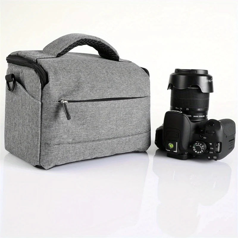 1pc SLR Camera Bag Fashion Polyester Shoulder Bag Camera Case Pouch Bag Convenient Waterproof Photography Photo Bag