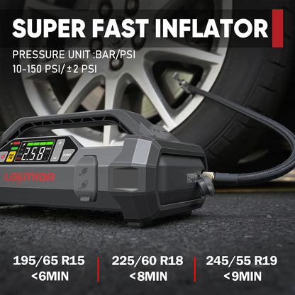 Lokithor JA400 1750A 12V Jump Starter Air Compressor