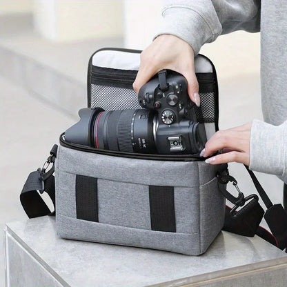1pc SLR Camera Bag Fashion Polyester Shoulder Bag Camera Case Pouch Bag Convenient Waterproof Photography Photo Bag