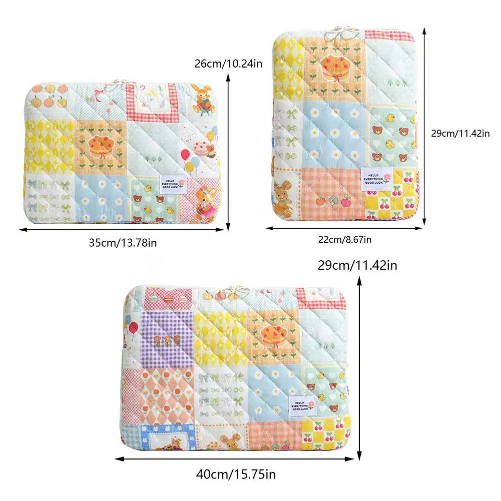 11/13/15 In Laptop Carrying Case Shockproof Padded Laptop Case Quilted Laptop Protective Bag for School Work Business