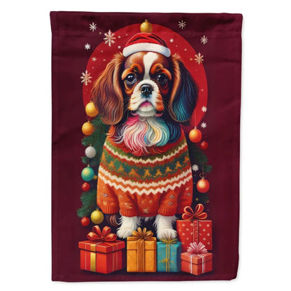 English Toy Spaniel Holiday Christmas House Flag