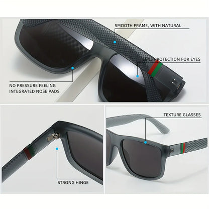 2PCS Polarized Sunglasses Brand Designer Vintage Sunglasses