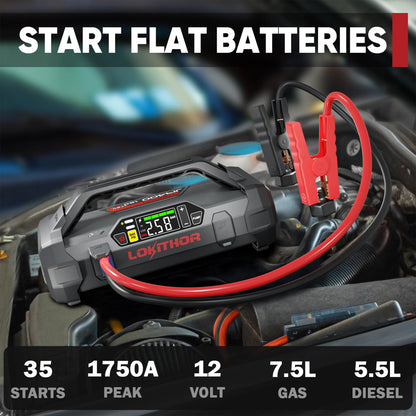 Lokithor JA400 1750A 12V Jump Starter Air Compressor