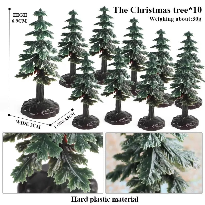 10PCS Miniature Chrismas Tree Simulation Pine Trees